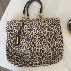Cynthia Rowley Leopard Print Tote Bag